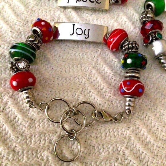 HOLIDAY BRACELETS- THREE (1 JOY & 2 PEACE) NEW - Picture 10 of 12